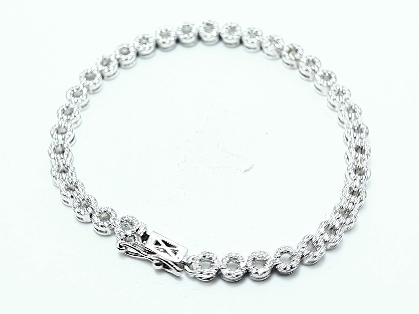 Natural American Diamond Drop/Dangle Bracelet 925 Silver For Girls SB-17