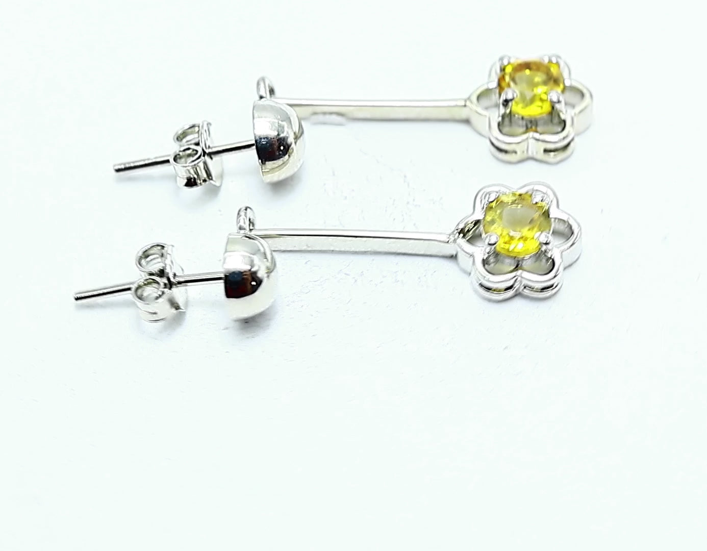 Gift For Her Natural Citrine Drop & Dangle Earrings 925 Silver SE-13