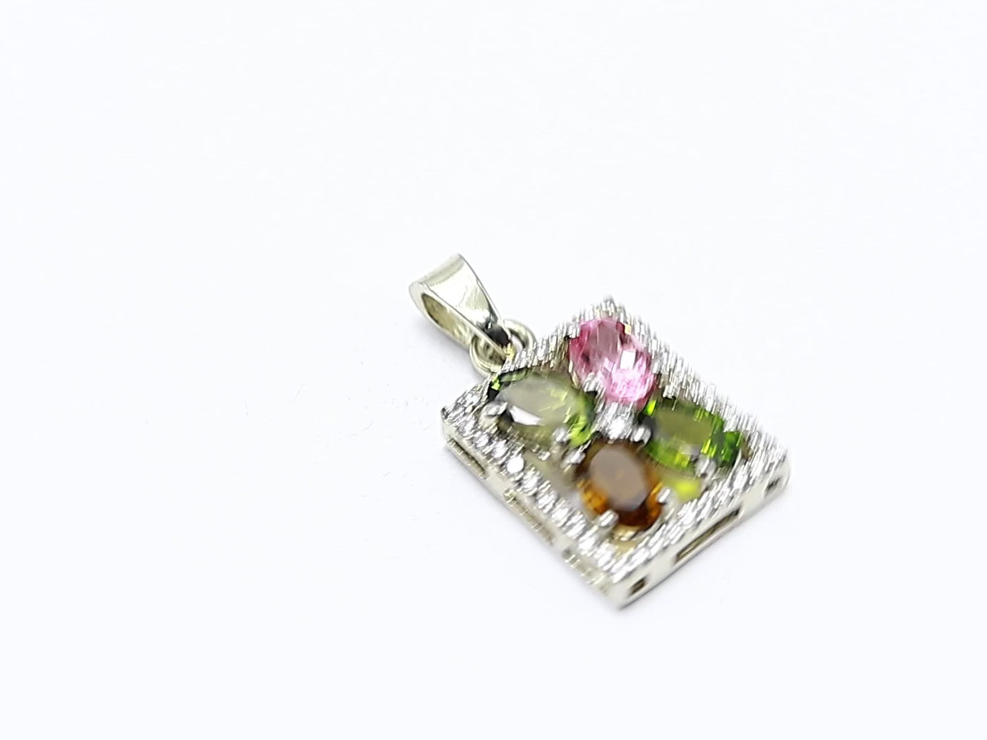 Natural Tourmaline Gemstone 925 Sterling Silver Pendant For Girls SP-7