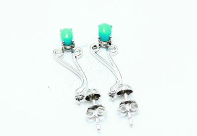 Natural Turquoise Gemstone Drop & Dangle Earrings 925 Silver For Women SE-3