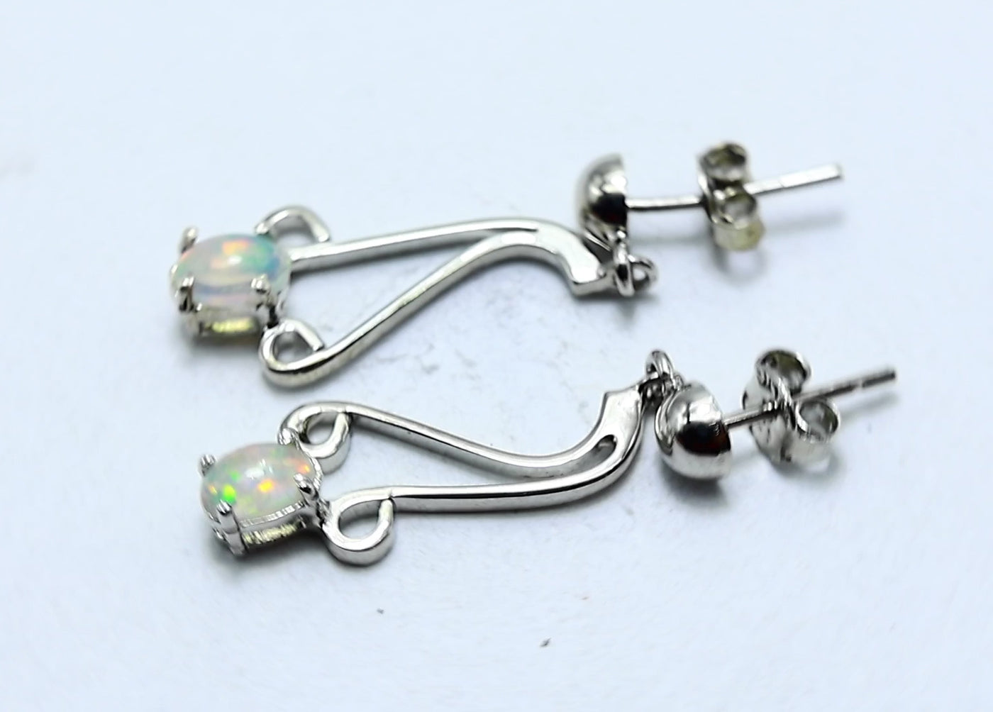 Gift For Her Natural Ethiopian Opal Drop & Dangle Earrings 925 Silver SE-18