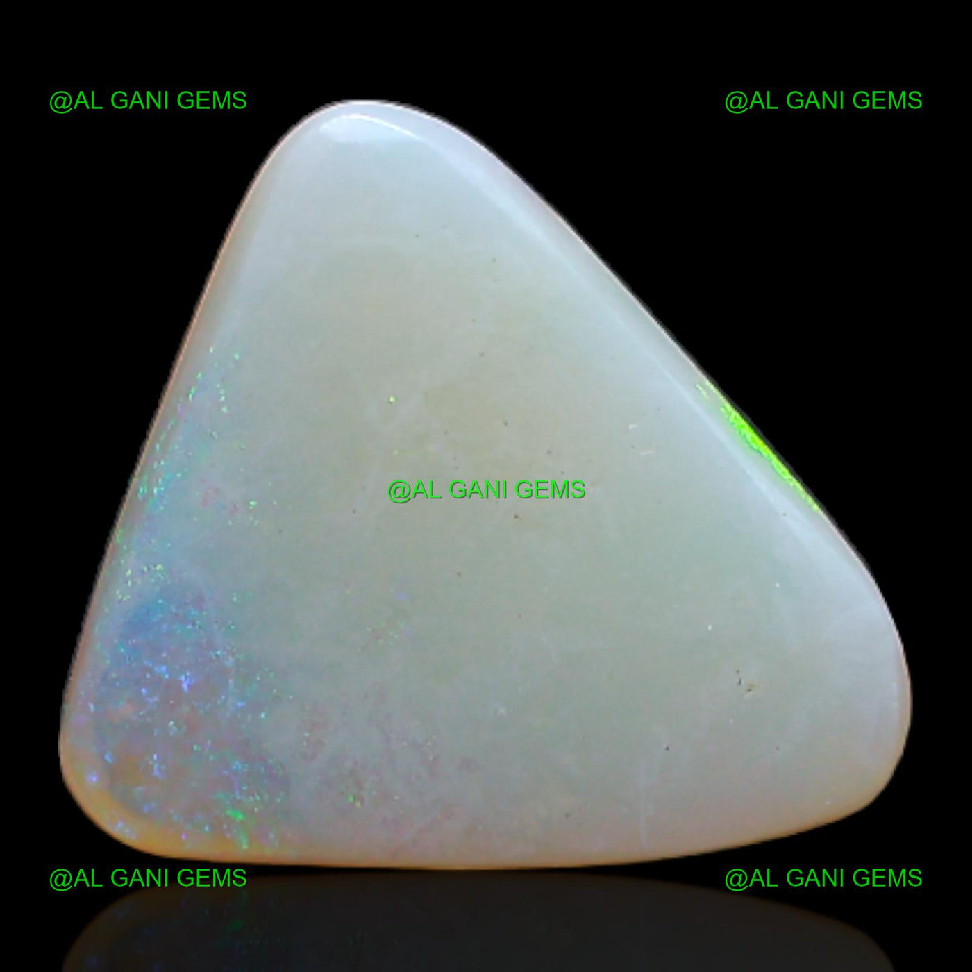 Natural White Opal Gemstone 1.55 Cts Loose Trillion Cabochon 10x9x2 mm A-280