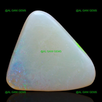 Natural White Opal Gemstone 1.55 Cts Loose Trillion Cabochon 10x9x2 mm A-280