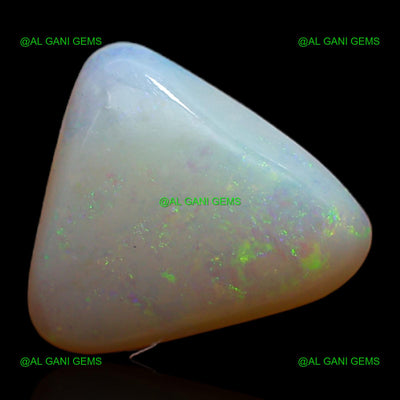 Natural White Opal Gemstone 1.55 Cts Loose Trillion Cabochon 10x9x2 mm A-280