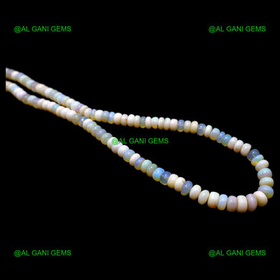 Gemstone Necklace 5X8 MM Multi Color Fire Opal Rondelle Smooth Beads AOB-14