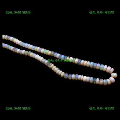 Natural Gemstone Healing Necklace Multi Color Fire Opal Rondelle Beads AOB-18