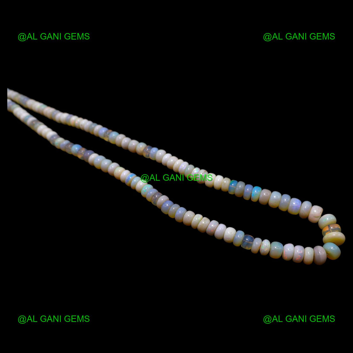 Multi Color Fire Opal Gemstone Rondelle Beads Necklace Birthday Gift AOB-4