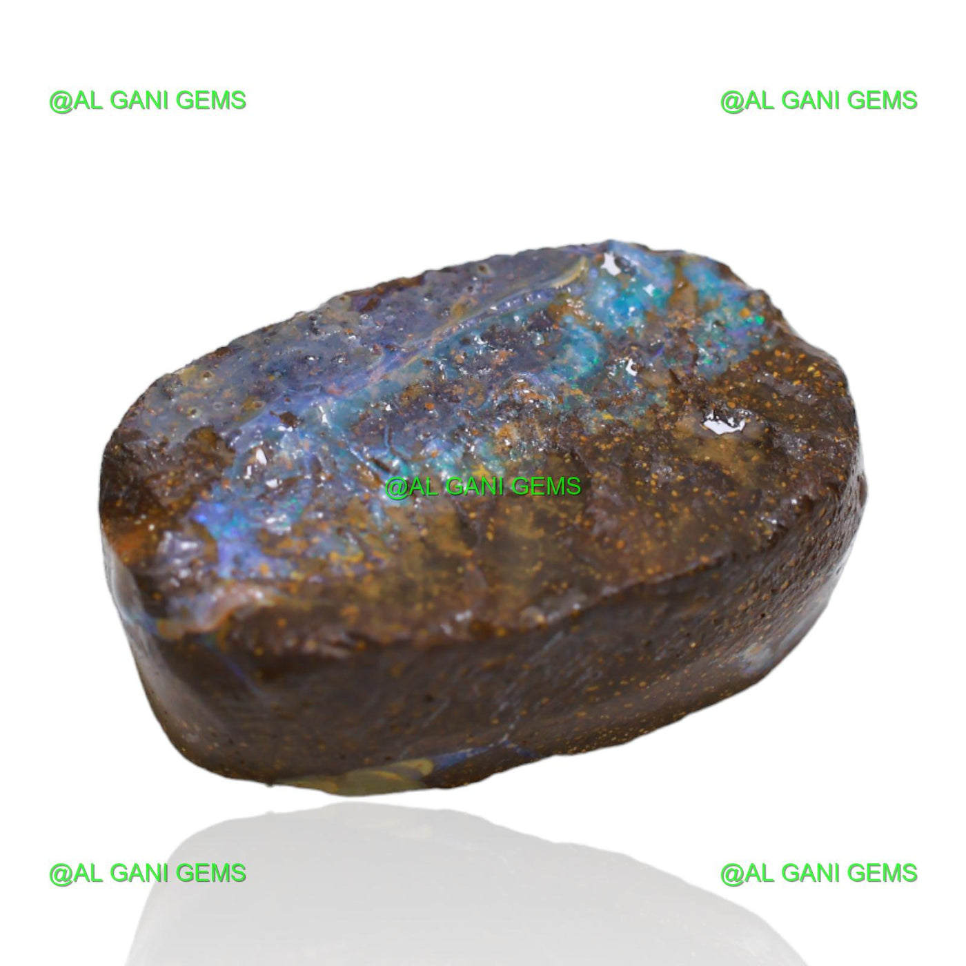 Natural Boulder Opal Gemstone 40.70 Cts Loose Fancy Druzy 25x16x8 mm BO-11