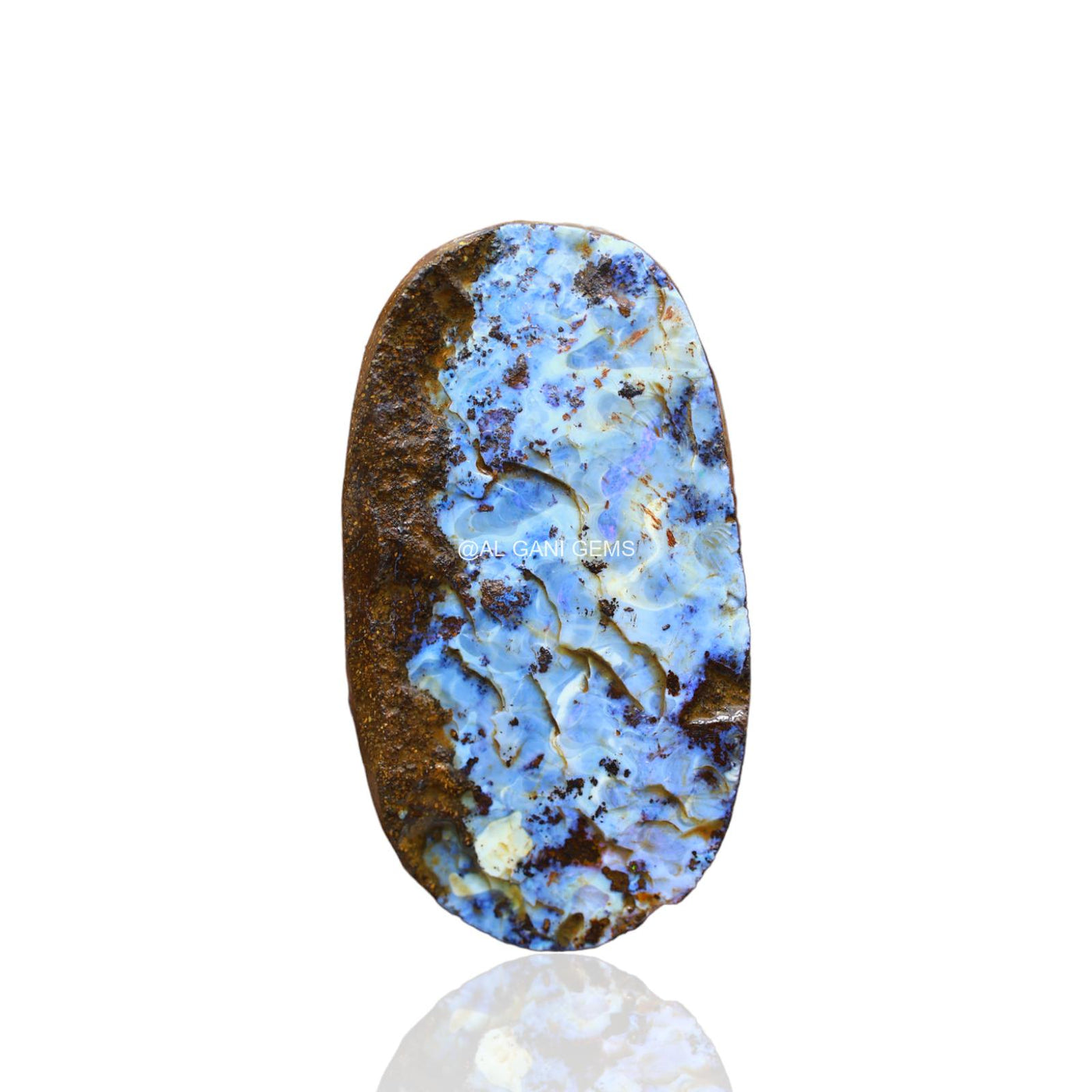 135.75 Cts Natural Boulder Opal Loose Gemstone Fancy Druzy 47x26x10 mm BO-1