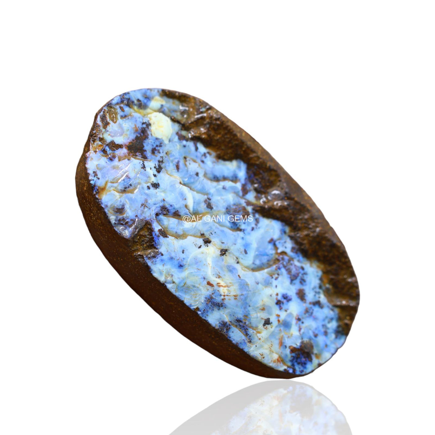 135.75 Cts Natural Boulder Opal Loose Gemstone Fancy Druzy 47x26x10 mm BO-1