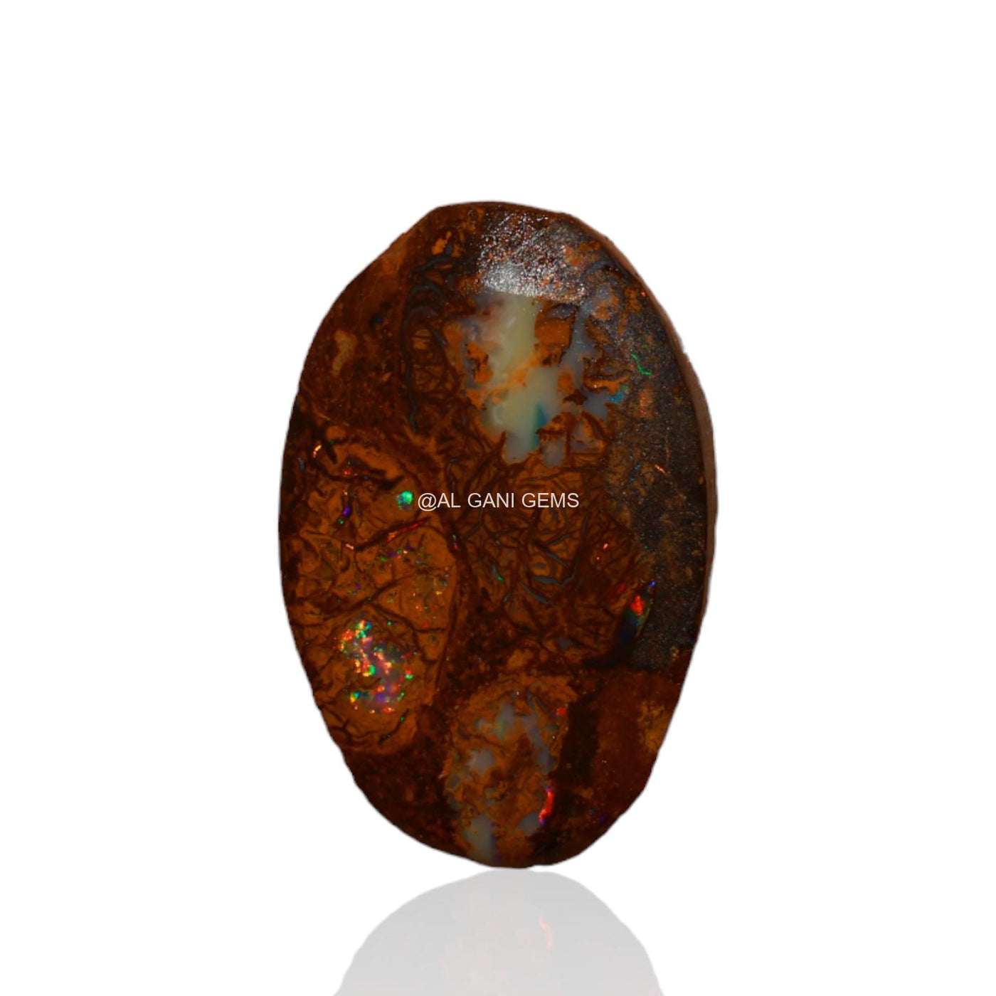 9.50 Cts Boulder Opal Loose Gemstone Fancy Druzy Natural 19x12x6 mm BO-33