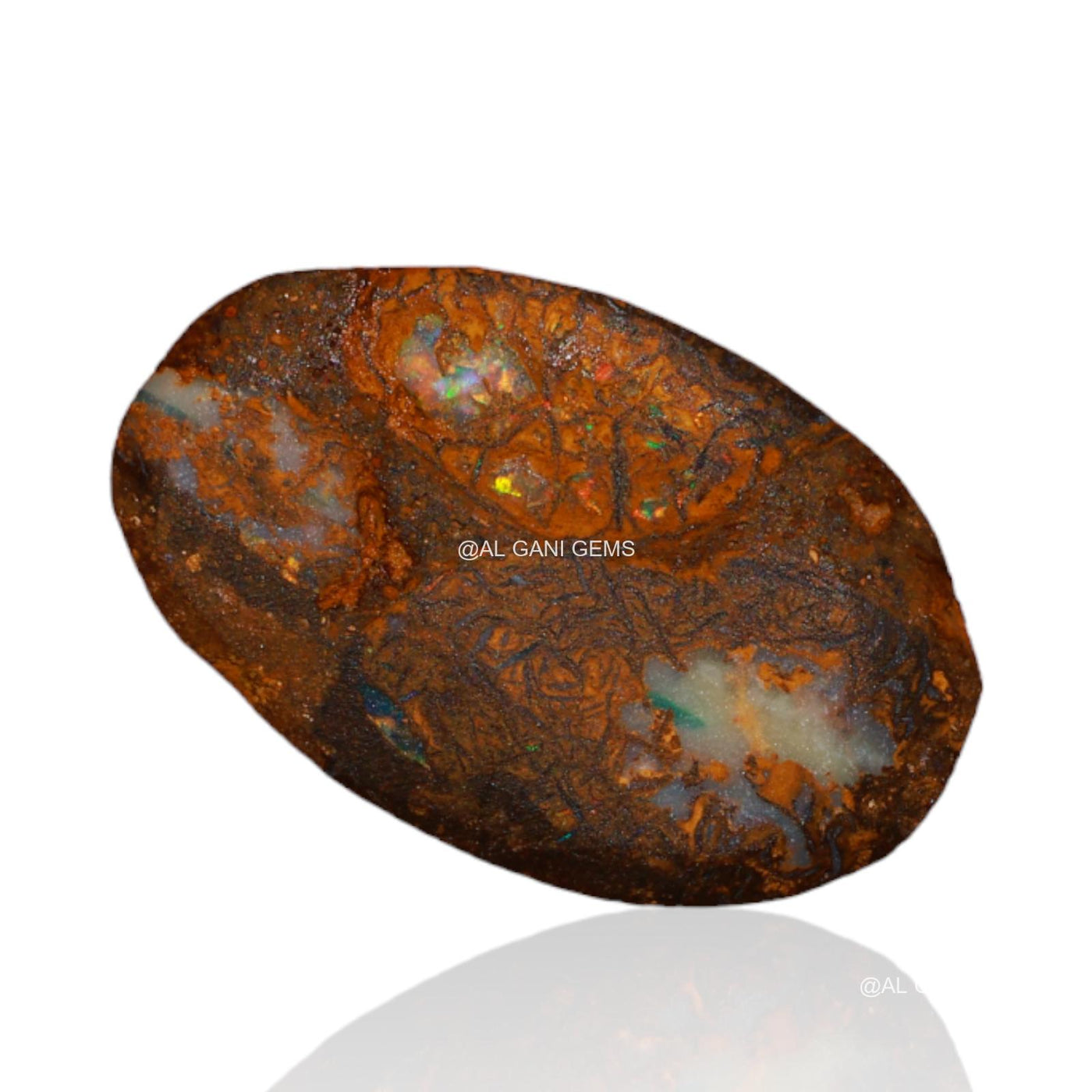 9.50 Cts Boulder Opal Loose Gemstone Fancy Druzy Natural 19x12x6 mm BO-33