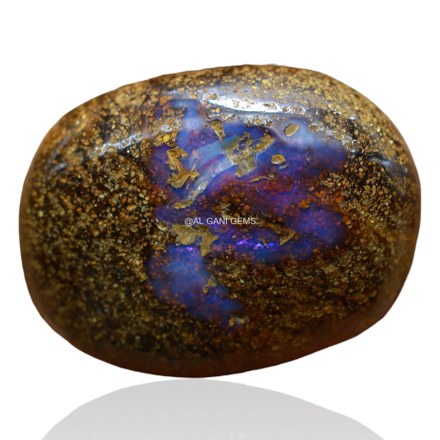 30.00 Cts Boulder Opal Loose Gemstone Oval Druzy Natural 25x19x7 mm BO-38