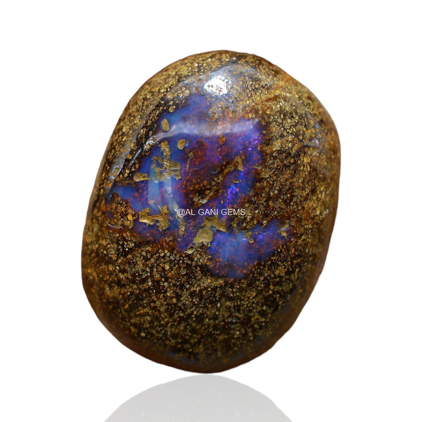 30.00 Cts Boulder Opal Loose Gemstone Oval Druzy Natural 25x19x7 mm BO-38