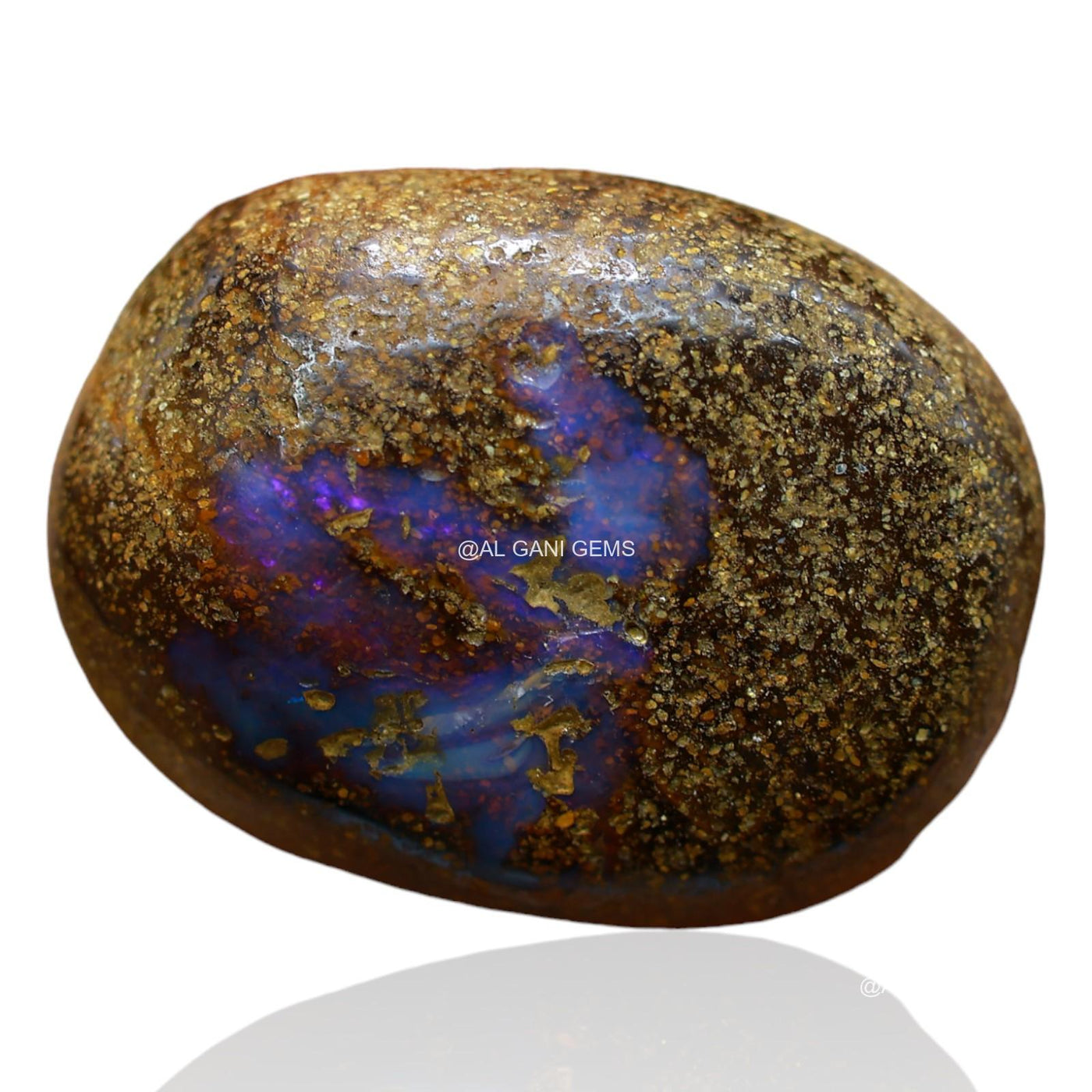 30.00 Cts Boulder Opal Loose Gemstone Oval Druzy Natural 25x19x7 mm BO-38