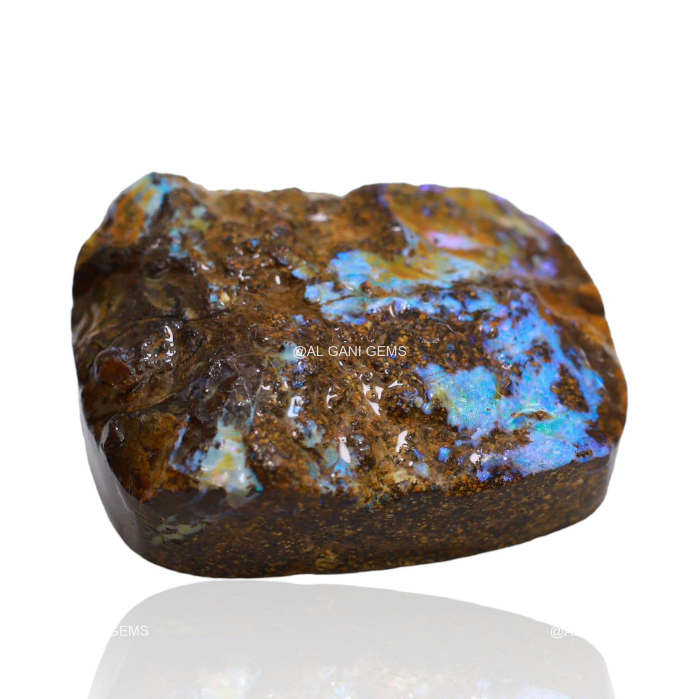 Natural Boulder Opal Gemstone 103.00 Cts Loose Fancy Druzy 33x26x11 mm BO-3