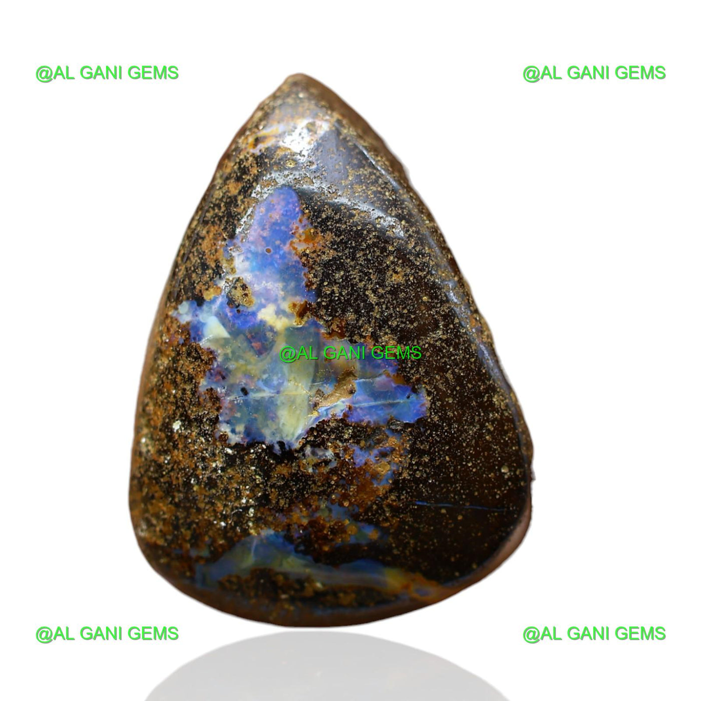 34.00 Cts Natural Boulder Opal Pear Druzy Loose Gemstone 24x17x9 mm BO-40