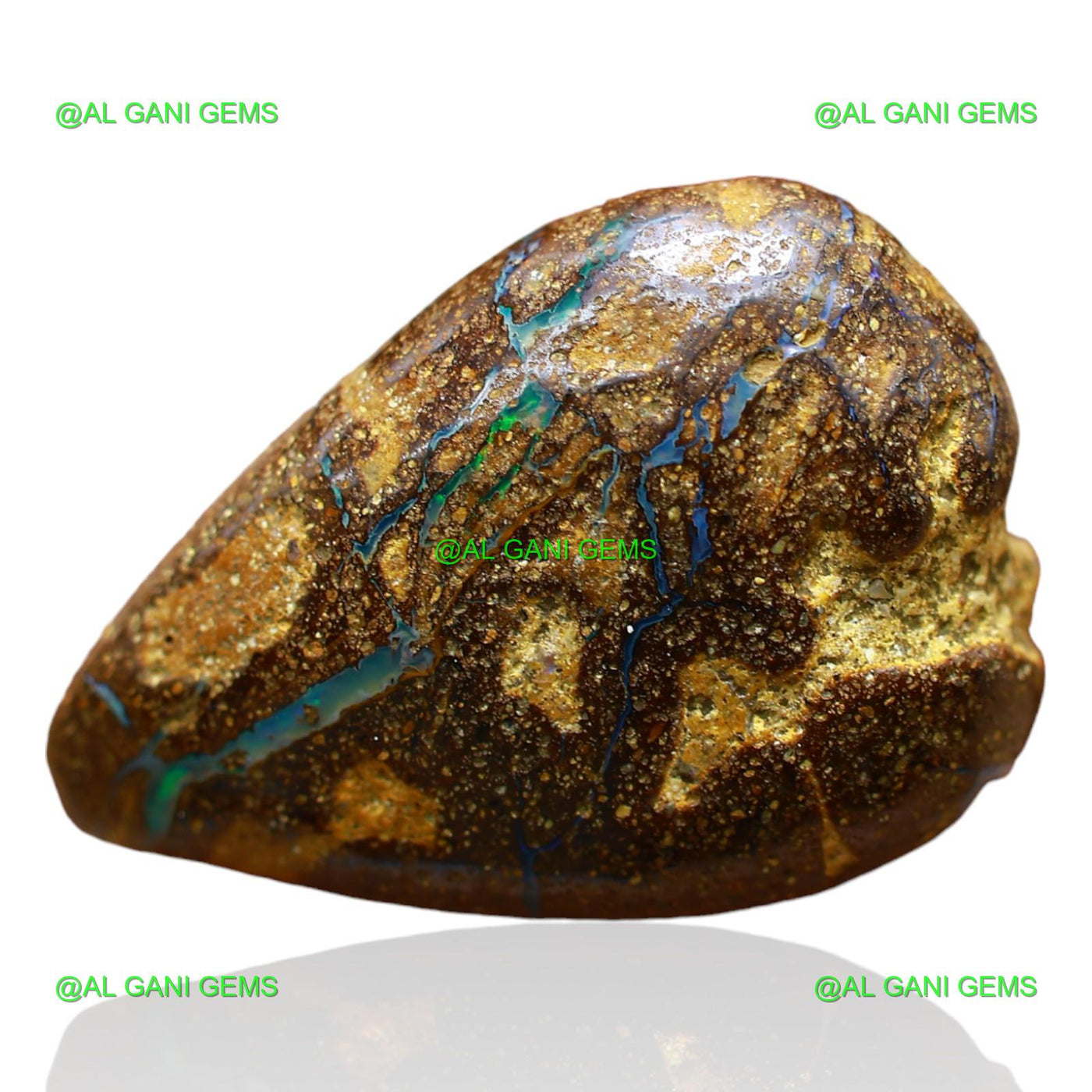 Natural Boulder Opal Gemstone 32.00 Cts Loose Pear Druzy 28x19x8 mm BO-42