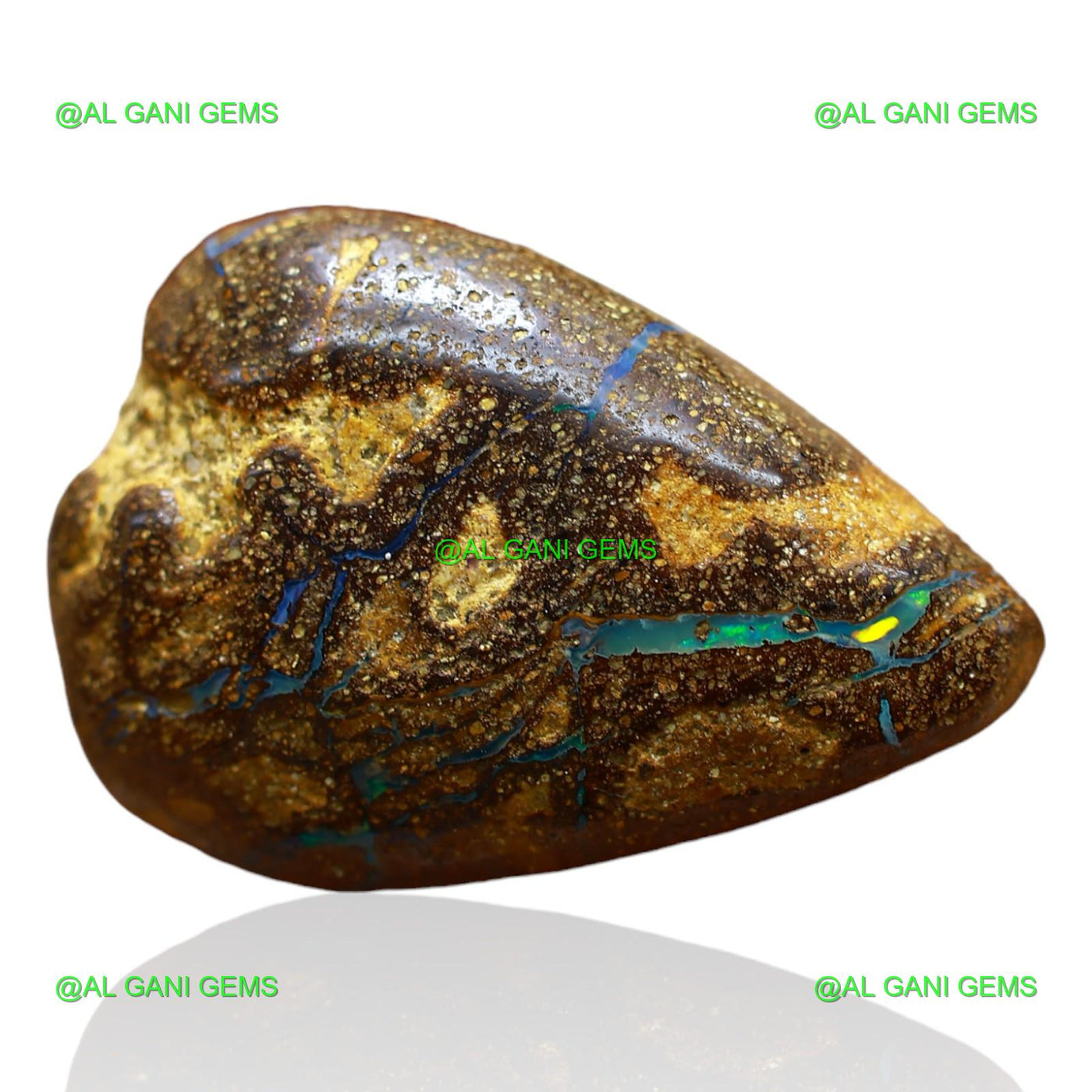 Natural Boulder Opal Gemstone 32.00 Cts Loose Pear Druzy 28x19x8 mm BO-42