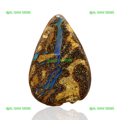 Natural Boulder Opal Gemstone 32.00 Cts Loose Pear Druzy 28x19x8 mm BO-42