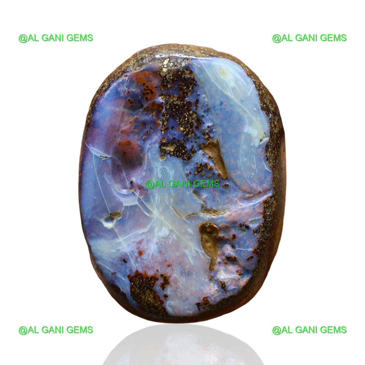 44.00 Cts Natural Boulder Opal Loose Gemstone Oval Druzy 27x20x7 mm BO-43