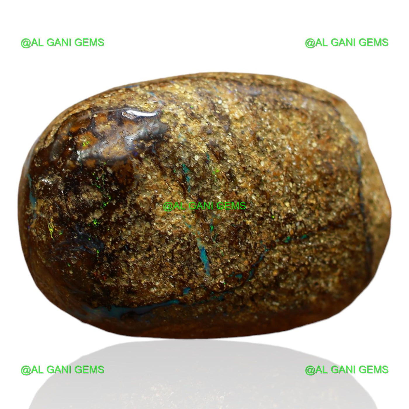 33.00 Cts Natural Boulder Opal Loose Gemstone Oval Druzy 26x18x8 mm BO-44