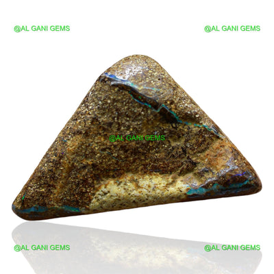 28.00 Cts Boulder Opal Loose Gemstone Trillion Druzy Natural 28x17x9 mm BO-45