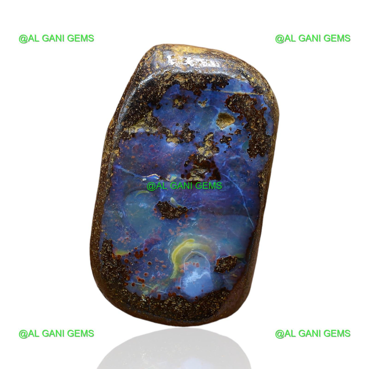 Natural Boulder Opal Loose Gemstone Fancy Druzy 27.00 Cts 27x14x7 mm BO-47