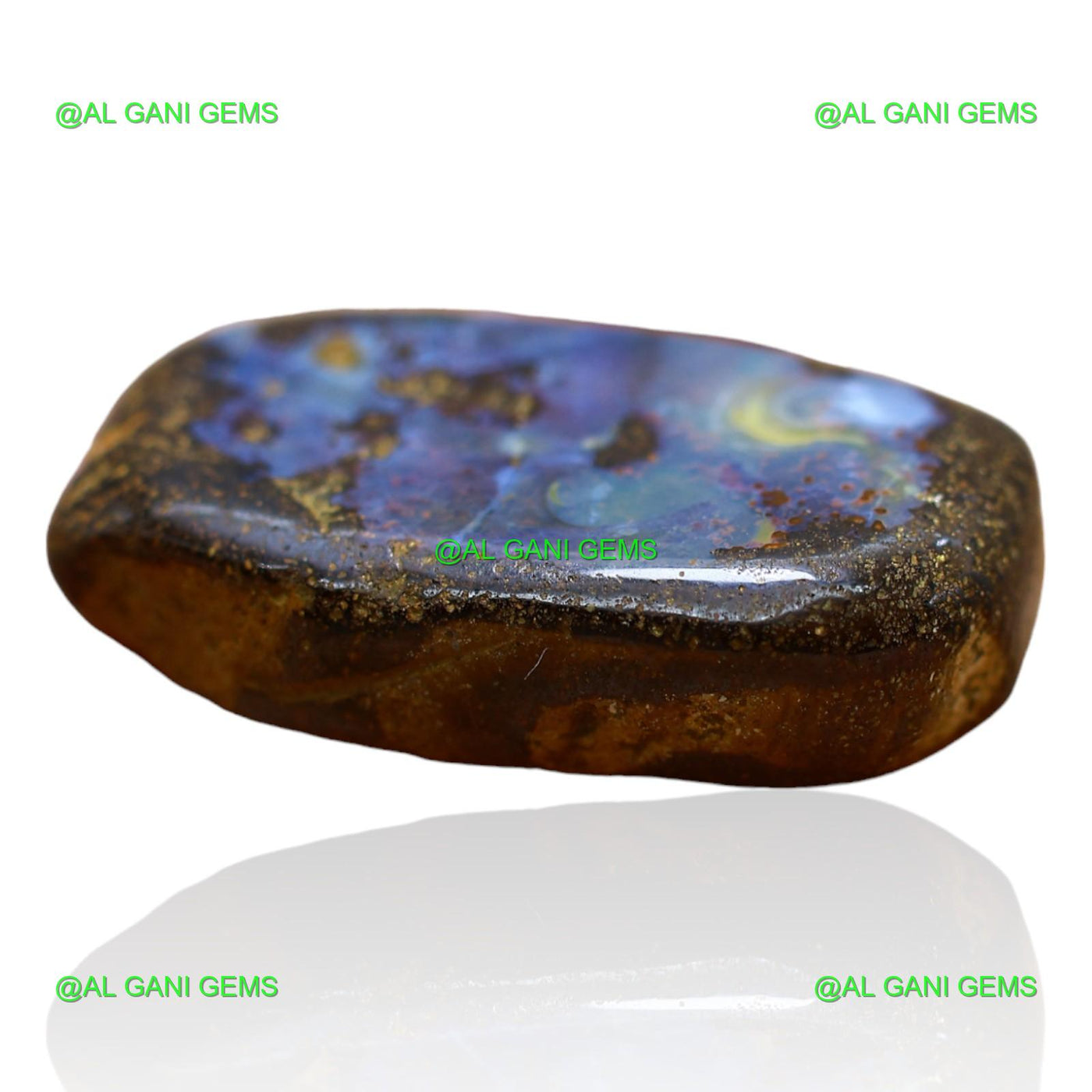 Natural Boulder Opal Loose Gemstone Fancy Druzy 27.00 Cts 27x14x7 mm BO-47