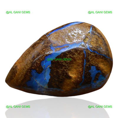 20.00 Cts Boulder Opal Loose Gemstone Pear Druzy Natural 22x15x7 mm BO-48