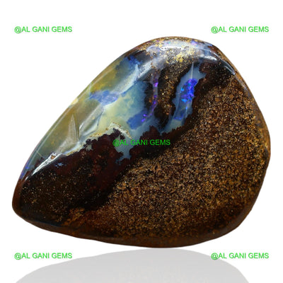 17.00 Cts Natural Boulder Opal Pear Druzy Loose Gemstone 22x17x5 mm BO-49