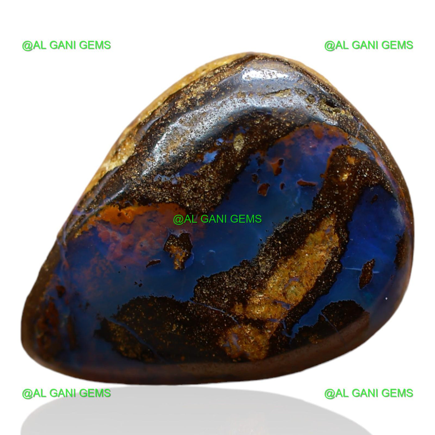 Natural Boulder Opal Gemstone 13.00 Cts Loose Pear Druzy 18x14x6 mm BO-55