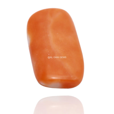 Natural Coral Gemstone 3.45 Cts Loose Oval Cabochon Taiwan 15x8x2 mm C-158