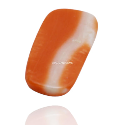 Natural Coral Gemstone 3.45 Cts Loose Oval Cabochon Taiwan 15x8x2 mm C-158