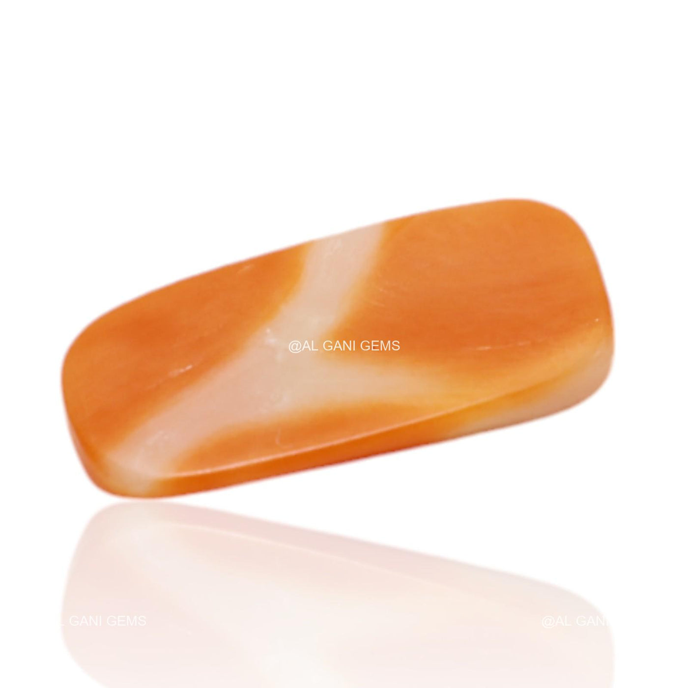 Natural Coral Gemstone 3.00 Cts Loose Oval Cabochon From Tiwan 15x7x3 mm C-270