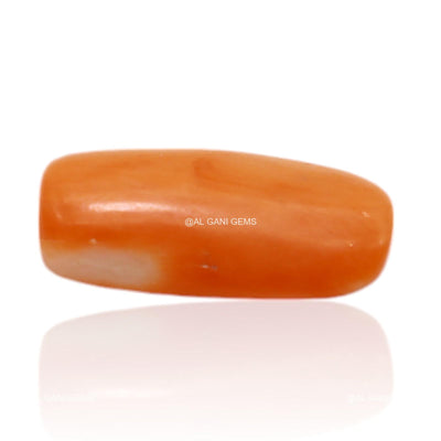 Natural Coral Gemstone 3.00 Cts Loose Oval Cabochon From Tiwan 15x7x3 mm C-270