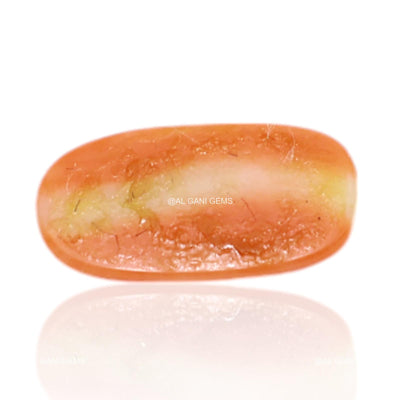 2.00 Cts Tiwan Coral Loose Gemstone Oval Cabochon Natural 12x6x3 mm C-330