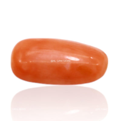 2.00 Cts Tiwan Coral Loose Gemstone Oval Cabochon Natural 12x6x3 mm C-330