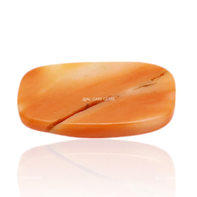 5.00 Cts Natural Tiwan Coral Loose Gemstone Oval Cabochon 15x8x4 mm C-359