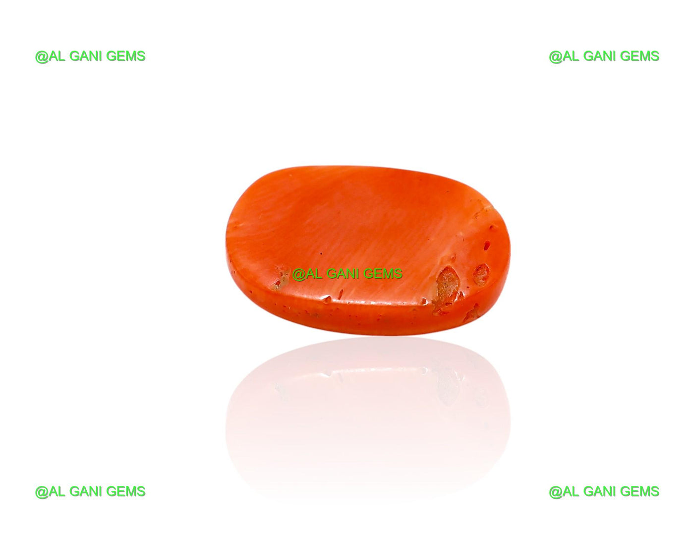 7.00 Cts Natural Italy Coral Loose Gemstone Oval Cabochon 16x10x5 mm C-382