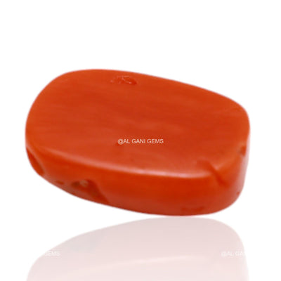 6.00 Cts Italy Coral Loose Gemstone Oval Cabochon Natural 13x8x5 mm C-389