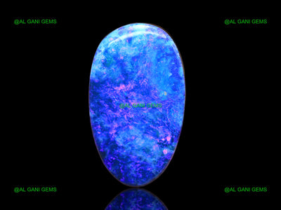 Lab-Created Doublet Opal Gemstone Oval Cabochon 15.00 Cts 22x12x5 mm D-105