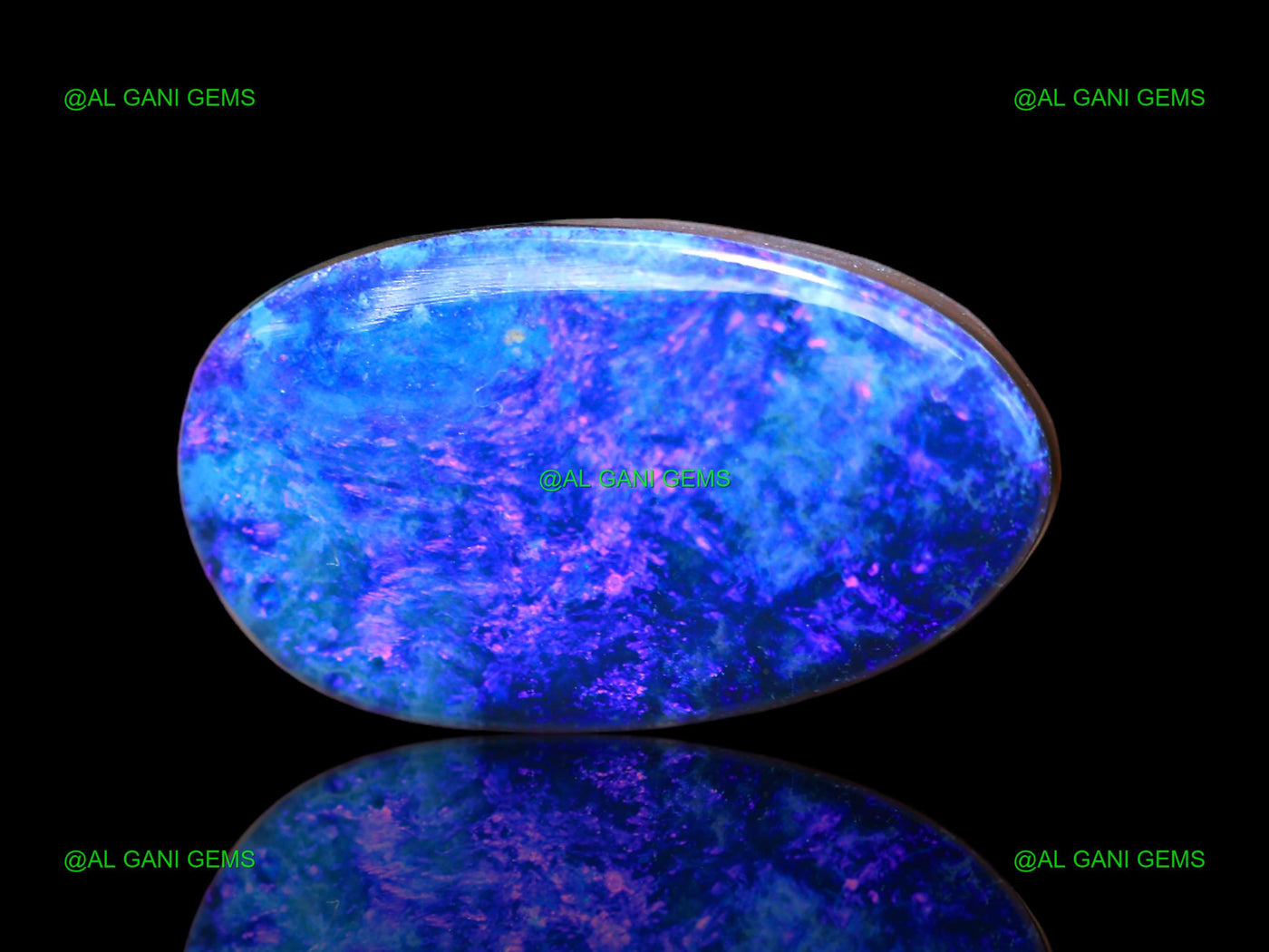 Lab-Created Doublet Opal Gemstone Oval Cabochon 15.00 Cts 22x12x5 mm D-105