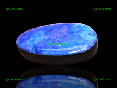 Lab-Created Doublet Opal Gemstone Oval Cabochon 15.00 Cts 22x12x5 mm D-105