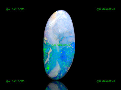 Lab-Created Doublet Opal Gemstone Fancy Cabochon 5.00 Cts 18x8x4 mm D-106