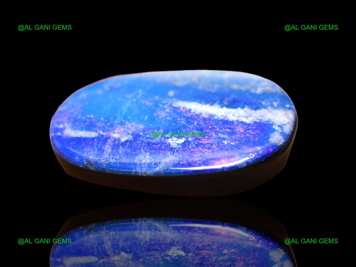 8.00 Cts Doublet Opal Gemstone Oval Cabochon Lab-Created 18x10x4 mm D-107