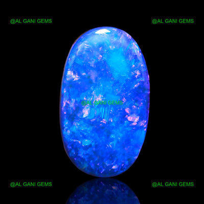 Lab-Created Doublet Opal Gemstone Oval Cabochon 10.80 Cts 19x11x5 mm D-10