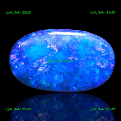 Lab-Created Doublet Opal Gemstone Oval Cabochon 10.80 Cts 19x11x5 mm D-10