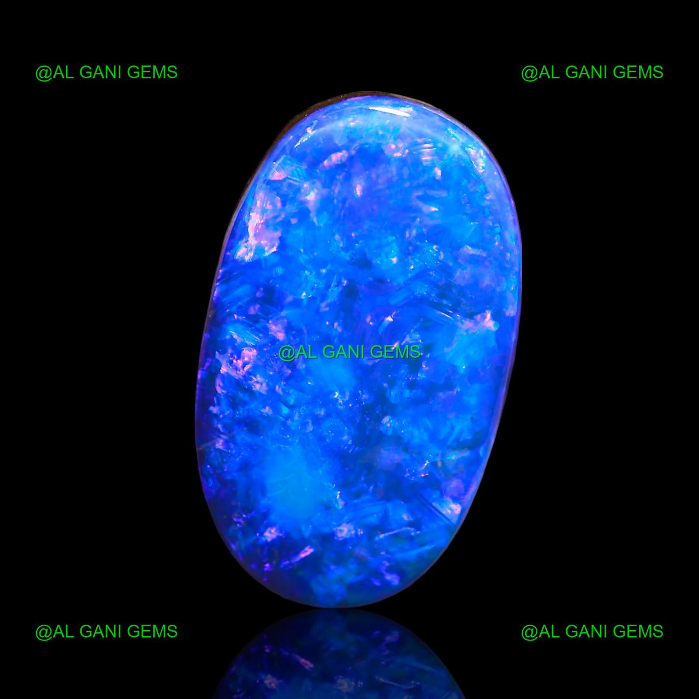 Lab-Created Doublet Opal Gemstone Oval Cabochon 10.80 Cts 19x11x5 mm D-10