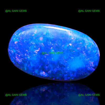 Lab-Created Doublet Opal Gemstone Oval Cabochon 10.80 Cts 19x11x5 mm D-10